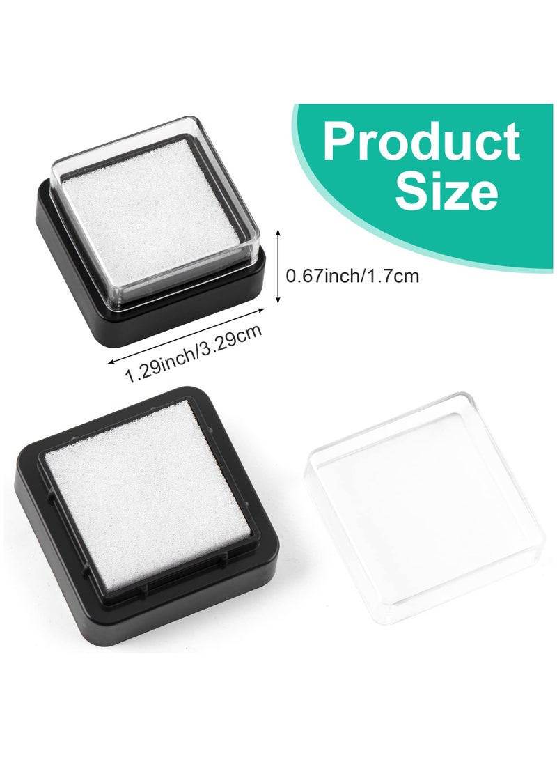 KASTWAVE 20PCS 3x3cm Empty Blank Ink Pad No Ink Fingerprint Uninked Ink Stamp Pad Mini for Ink Refill DIY Painting Craft Scrapbooking Project - Image 2