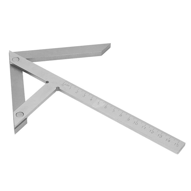 مربع الزاوية المركزية من الفولاذ المقاوم للصدأ 150 × 130 مم أداة قياس دقيقة لأعمال النجارة والمعادن - Image 3