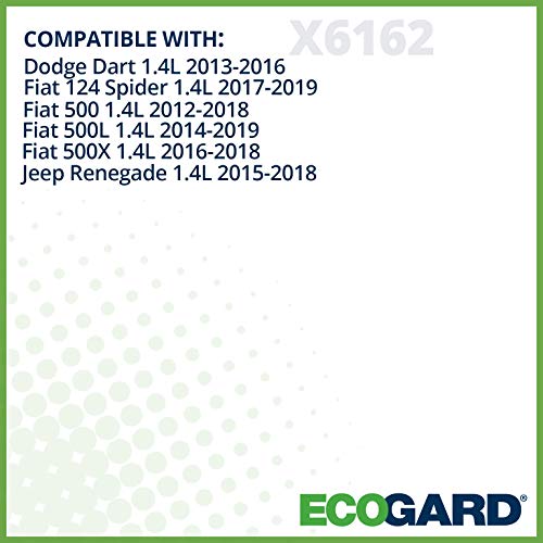 ECOGARD X6162 Premium Cartridge Engine Oil Filter for Conventional Oil Fits Fiat 500 1.4L 2012-2019, 500L 1.4L 2014-2020, 124 Spider 1.4L 2017-2020 - Image 3