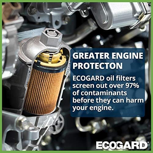 ECOGARD X6162 Premium Cartridge Engine Oil Filter for Conventional Oil Fits Fiat 500 1.4L 2012-2019, 500L 1.4L 2014-2020, 124 Spider 1.4L 2017-2020 - Image 5