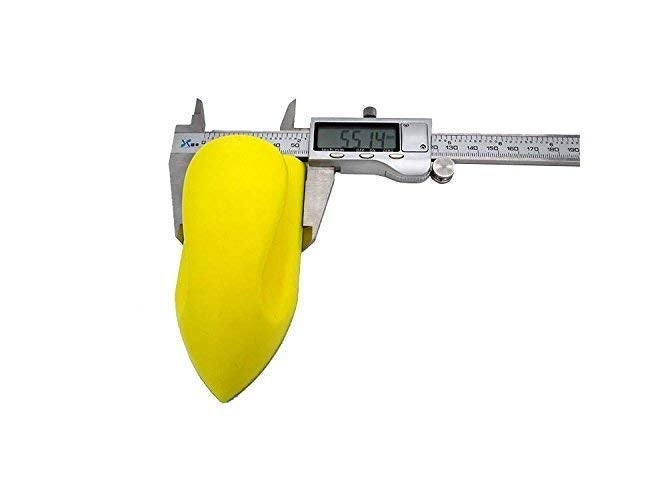 ISC كتلة صنفرة يدوية، شكل سهم من رغوة النايلون مع وسادة صنفرة بخطاف وحلقة - مجموعة (55x120 مم، أصفر) - Image 3