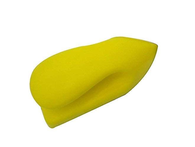 ISC كتلة صنفرة يدوية، شكل سهم من رغوة النايلون مع وسادة صنفرة بخطاف وحلقة - مجموعة (55x120 مم، أصفر) - Image 1