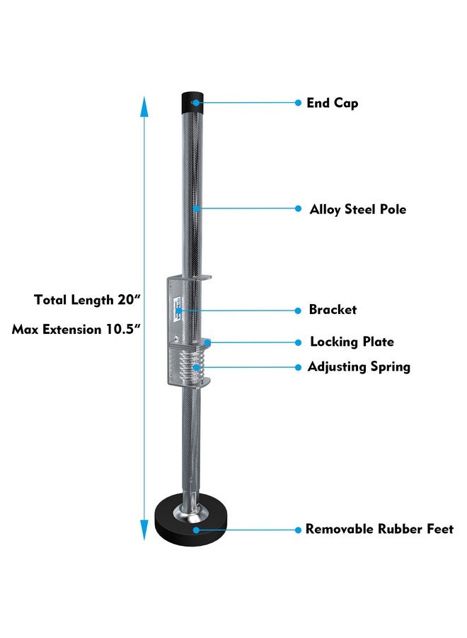 TOUGHER Ladder Leveler Pair,Ladder Accessories Tools Working on Stairs, Adjustable Ladder Leveler for Stable Platform and Ground Level for All Surfaces-Standard Version （20"） - Image 2