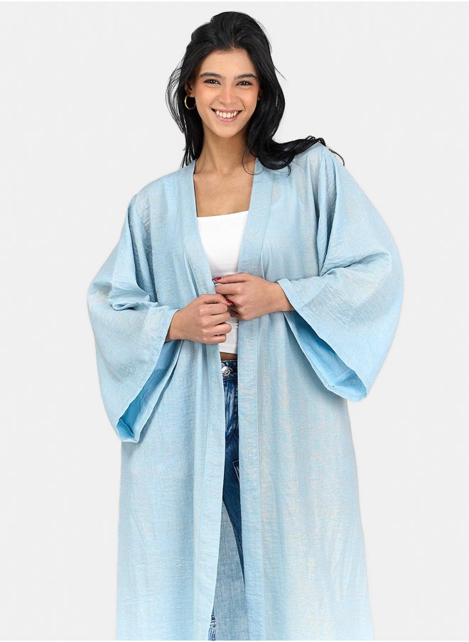 Clue Linen Open Front Kimono  - Image 4