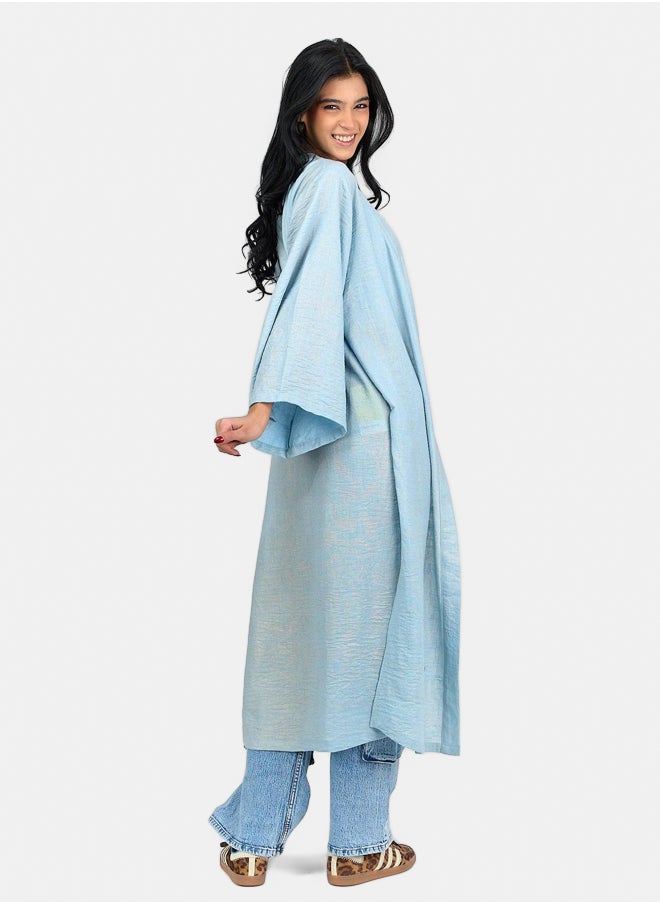 Clue Linen Open Front Kimono  - Image 2