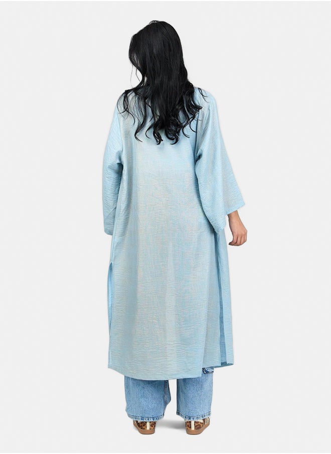 Clue Linen Open Front Kimono  - Image 3