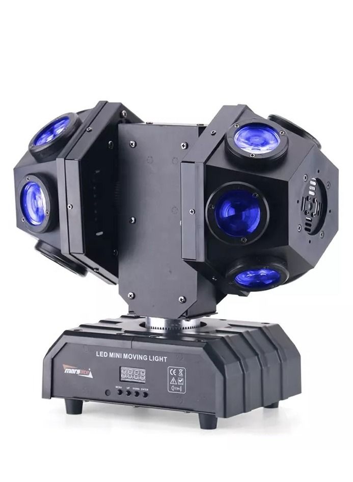Light Party Stage Light LED Dancing DJ Disco Ball Flash Lamp  2 Side Moving Light 12pcs*10W - Image 1