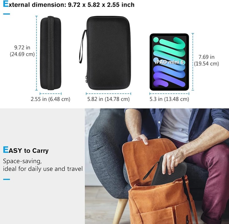 ProCase Electronic Accessories Organizer, Travel Organizer Bag for Electronics Accessories Charger Cord Portable External Hard Drive USB Cables Power Bank SD Memory Cards -Black - Image 2