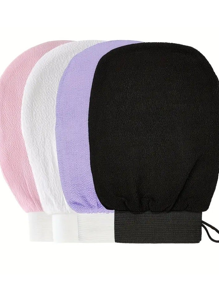 2PCS Korean Loofah For Cleaning And Exfoliating The Skin Viscose Shower Glove For Bath At Home Black Color  - Image 3