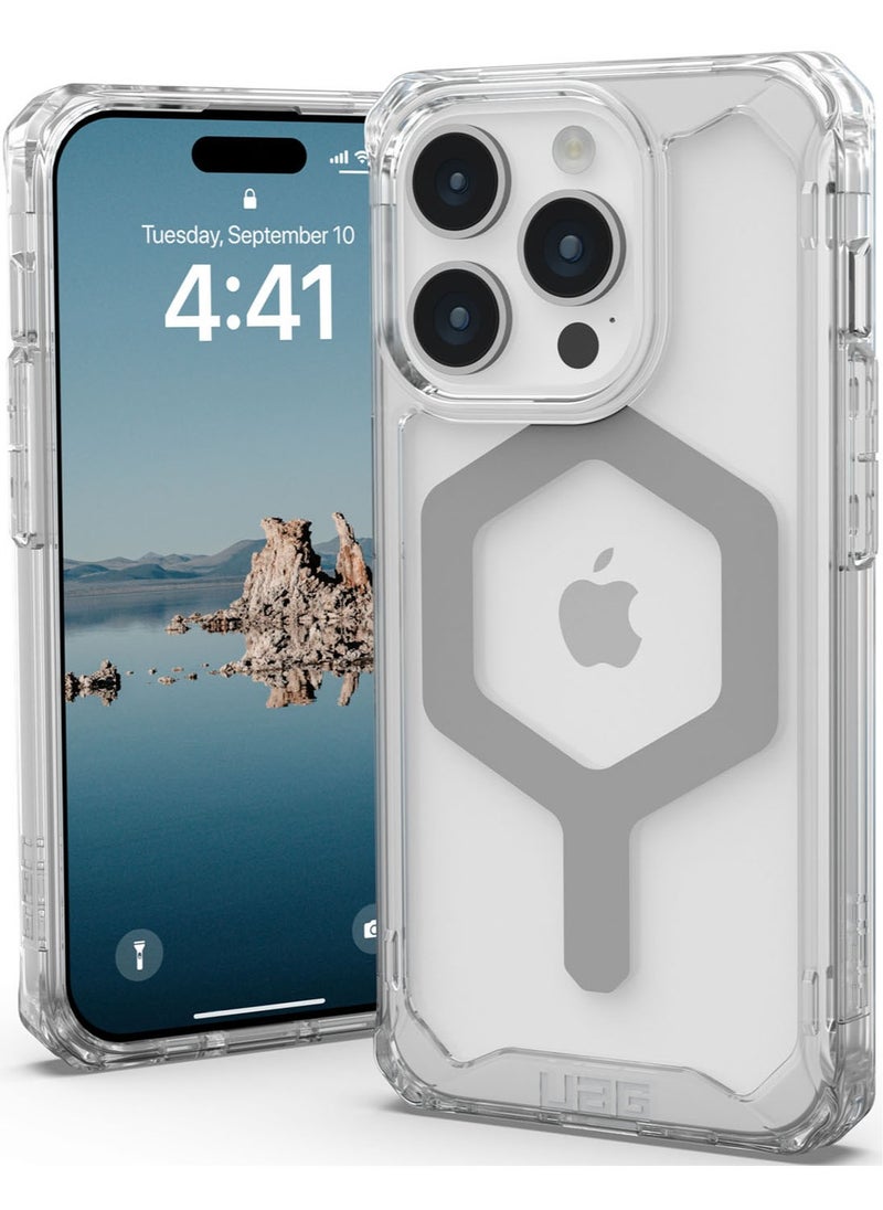 Urban Armor Gear - UAG Plyo MagSafe for iPhone 15 Pro Case Cover [16 Feet Drop Tested] - Ice / Silver - Image 1