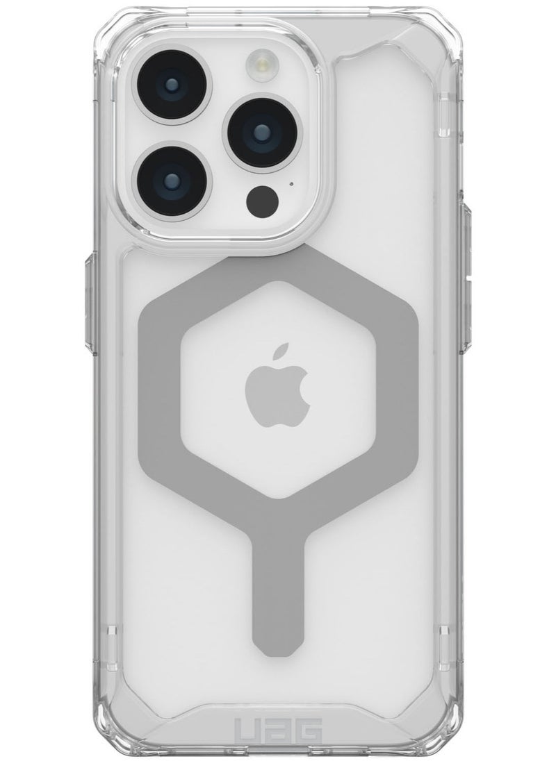 Urban Armor Gear - UAG Plyo MagSafe for iPhone 15 Pro Case Cover [16 Feet Drop Tested] - Ice / Silver - Image 1