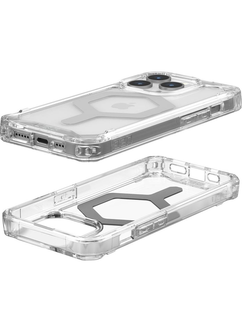 Urban Armor Gear - UAG Plyo MagSafe for iPhone 15 Pro Case Cover [16 Feet Drop Tested] - Ice / Silver - Image 1