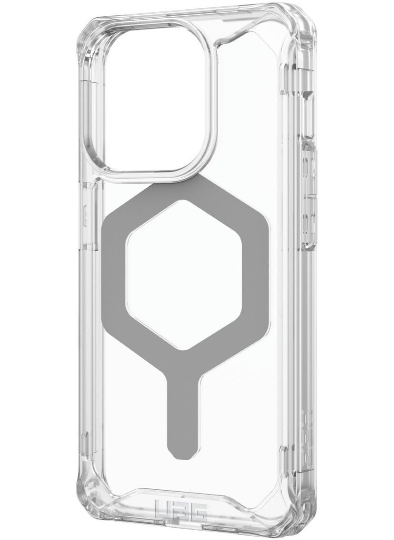 Urban Armor Gear - UAG Plyo MagSafe for iPhone 15 Pro Case Cover [16 Feet Drop Tested] - Ice / Silver - Image 1