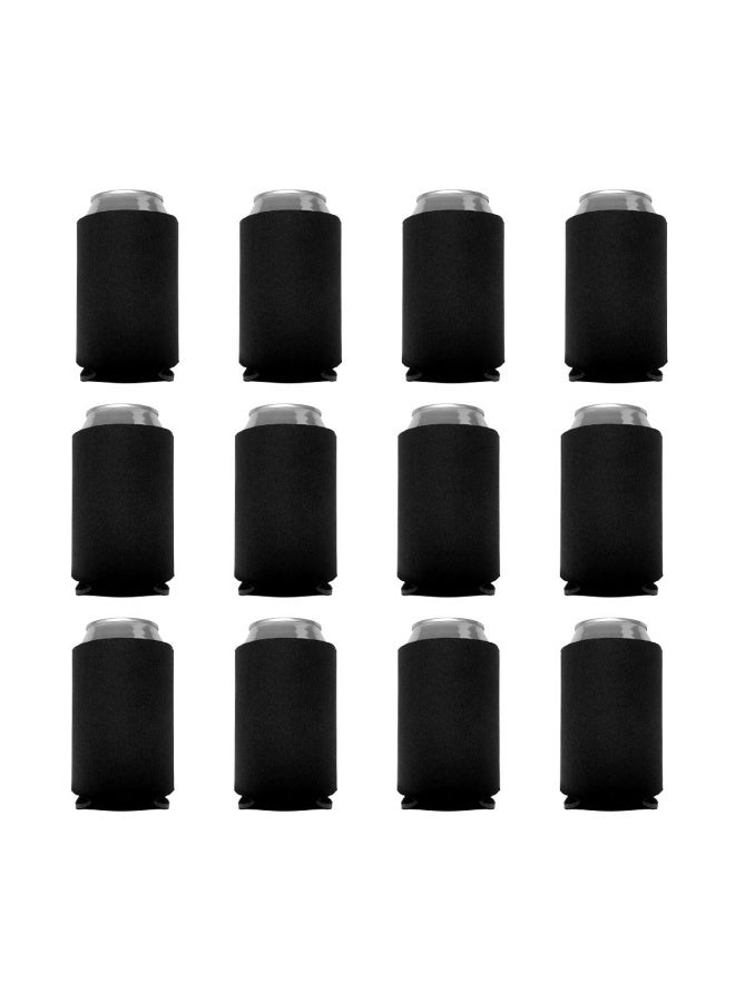 Kropsis Can Cooler Sleeves Blank Poly Foam (12, Black) - Image 1