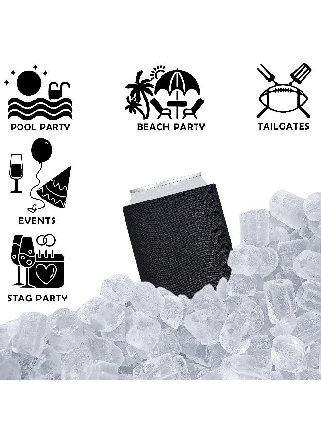 Kropsis Can Cooler Sleeves Blank Poly Foam (12, Black) - Image 2