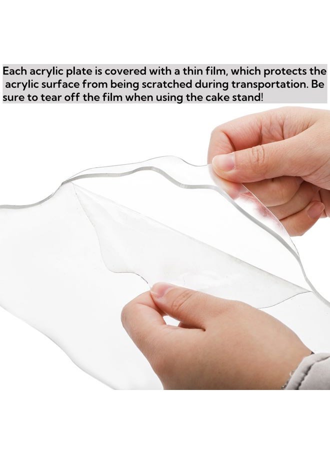 Goaste 4 Tier Acrylic Cupcake Stand, Square Cupcake Display Holder, Clear Dessert Pastry Tower with 5 Rod Feet for Wedding, Birthday, Theme Party, Baby Shower - Image 4