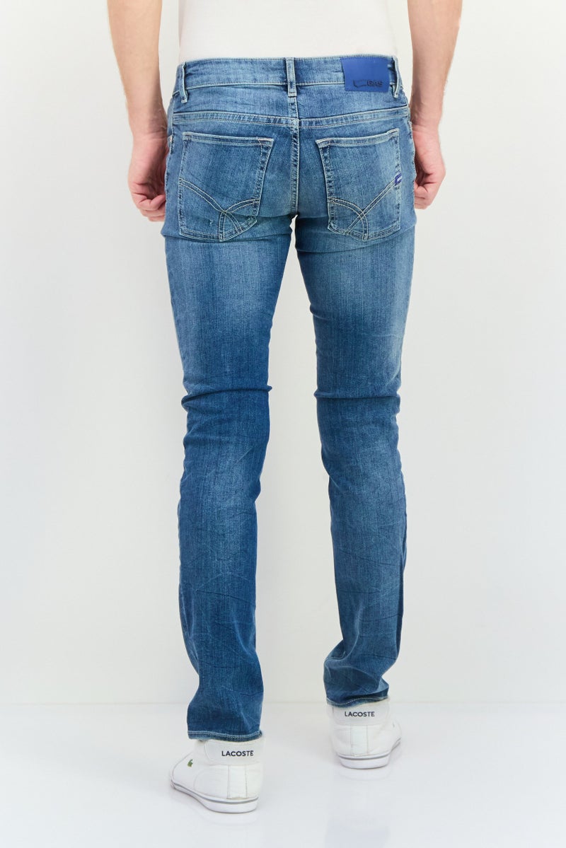 GAS جينز دنيم ضيق للرجال، قابل للتمدد، أزرق - Image 3