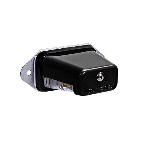 ONLINE LED STORE TRUE MODS Black LED License Plate Light for Boat Trailer [Surface Mount] [DOT FMVSS 108] [SAE L] [Waterproof] [12V DC] Universal Submersible Tag Lamp for Auto Work Utility Flat Bed Box Semi Truck RV - Image 1