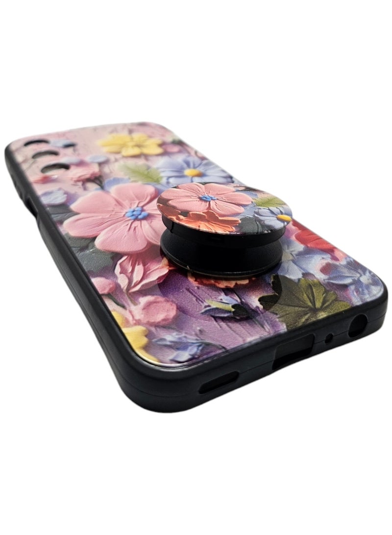 غطاء حماية خلفي مرسومة مع مسكة لهاتف سامسونج جالكسي A25 - Image 3