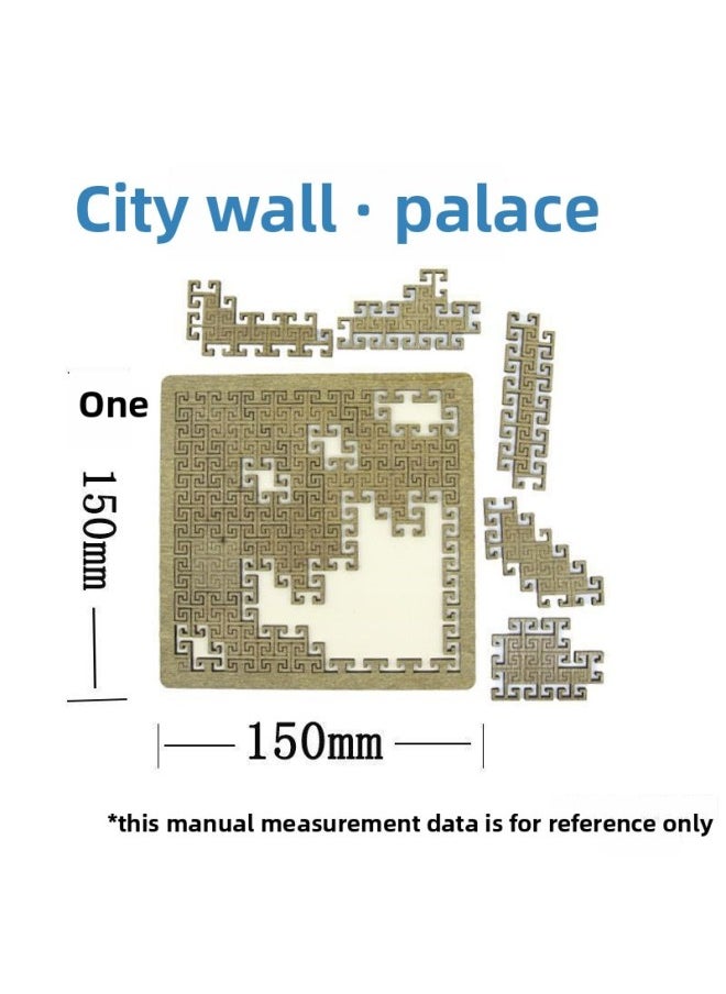 Pyramid Code Lock Wooden Unlock Box Level 10 Difficulty Brain Burning Toy Palace Bamboo Waiter Tray-Color:Palace