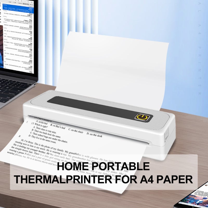 Portable Printer 3*300 Sheets Thermal Paper Ink-Free Printing - Photo-Level 200dpi High Resolution Compact Printer for Mobile On-The-Go Printing, Home Learning - Image 3