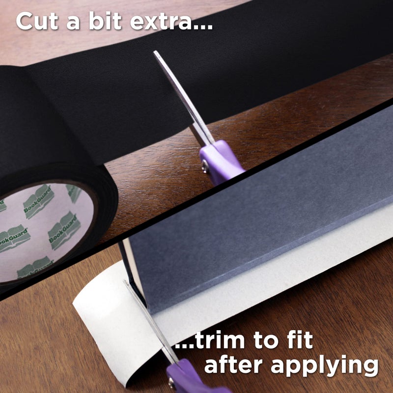 BookGuard 3 inch Premium Bookbinding Repair Cloth Tape, 15 Yard Roll, Black - Image 3