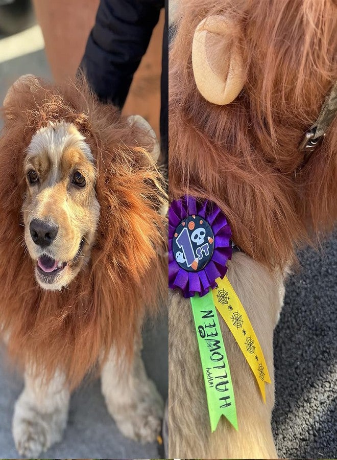 AMRIU Halloween Realistic & Funny Lion Mane for Dog Costumes for Medium Large Dogs, Dog Halloween Costumes (Compatible Neck Size 23 to 30 inches) - Image 2