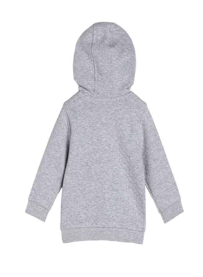 miniklub Baby Front Open Hooded Long Sleeve Knitted Cotton Grey Color Jacket (3-6M) - Image 2