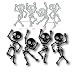 BeetirryHu 4pcs Halloween Skeleton Man Metal Die Cuts Halloween Skeleton Man Cutting Dies Cut Stencils Card Paper Craft DIY Template Metal Cutting Dies Album Embossing Paper Dies for Card Making Scrapbooking - Image 2