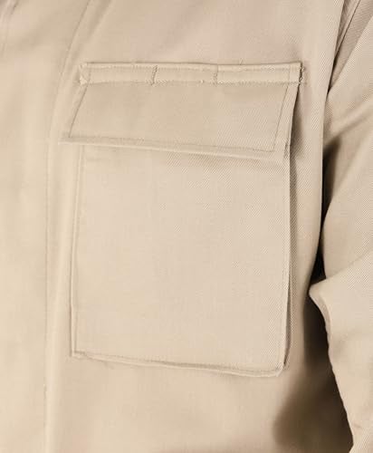 Propper Men's Uniform Ripstop BDU Coat, Khaki, 60% Cotton, 40% Polyester, Medium Long - Image 3