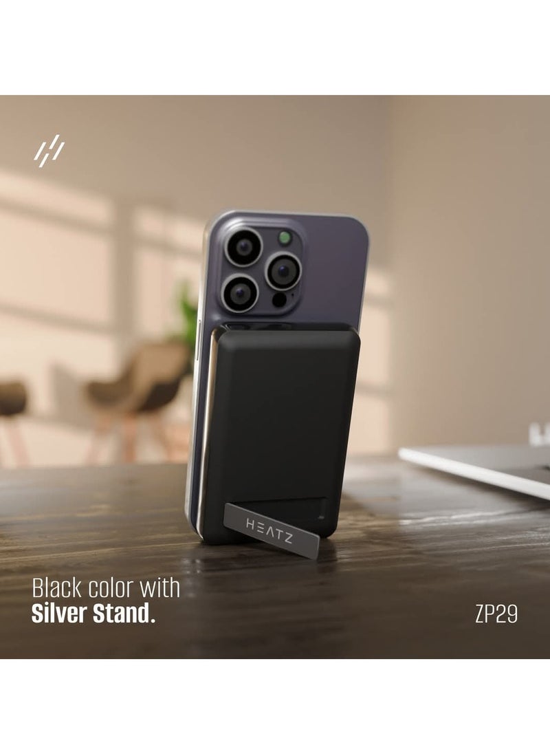 HEATZ Wireless Power Bank 10000 mAh Power, Wireless With MagSafe Portable Charger, Pocket Size, USB and USB C  Input And Output, Support 20W Fast Charging  - Image 4