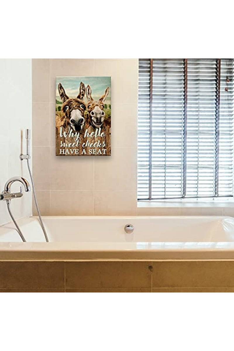 Busmko Funny Donkey Wall Art - Why Hello Sweet Cheeks - Image 3