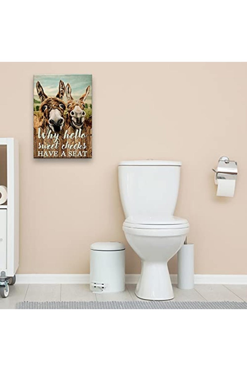 Busmko Funny Donkey Wall Art - Why Hello Sweet Cheeks - Image 2