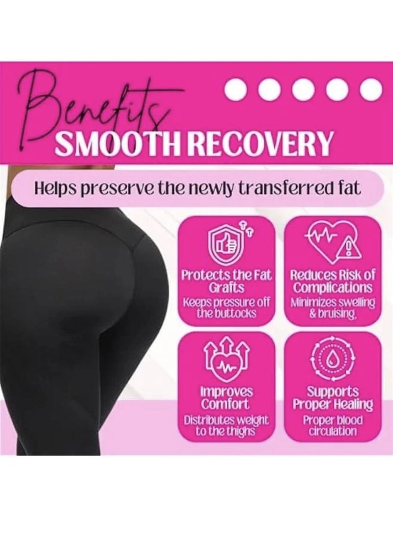 Butt Lift Pillow After Surgery Seat Cushion for Sitting and Driving Post Recovery Booty Foam (Black) - Image 5