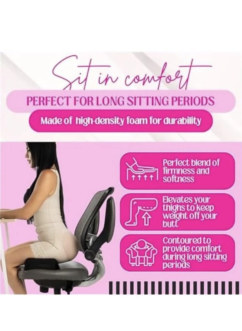 Butt Lift Pillow After Surgery Seat Cushion for Sitting and Driving Post Recovery Booty Foam (Black) - Image 4