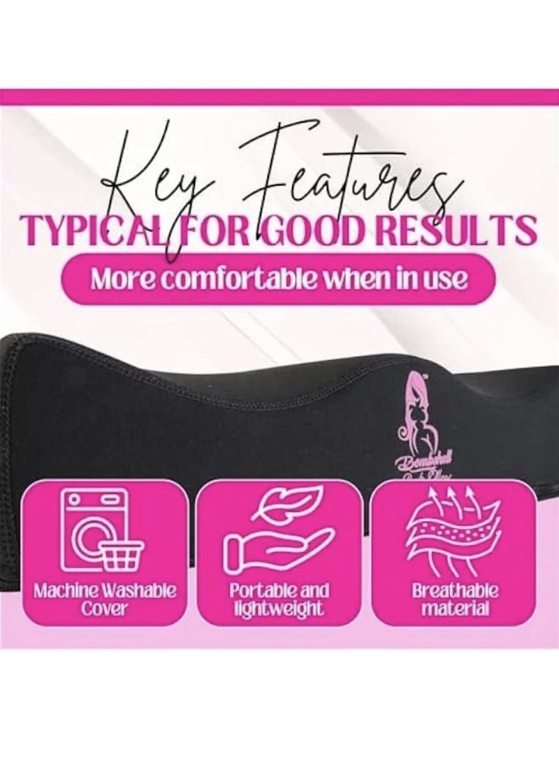 Butt Lift Pillow After Surgery Seat Cushion for Sitting and Driving Post Recovery Booty Foam (Black) - Image 2