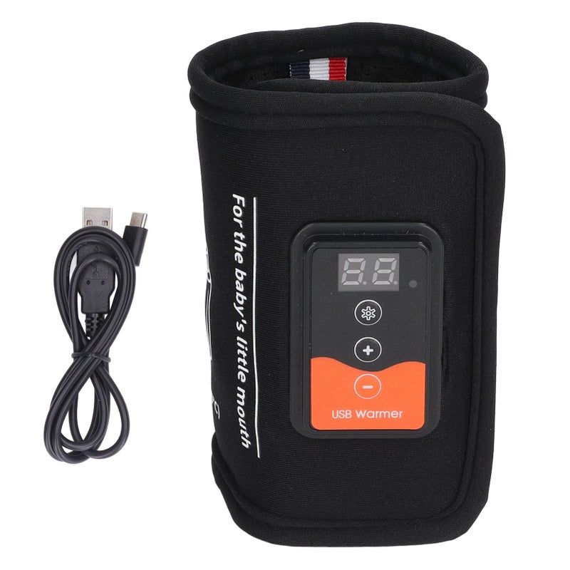 YOSOO Bottle Warmer, Milk Warmer Bag Constant Temperature Quick Heating with LCD Display and Accurate Temperature Control Car Heat Thermal Breast USB Bottle Warmer for Home Outdoor Indoor Traveling Driving - Image 1