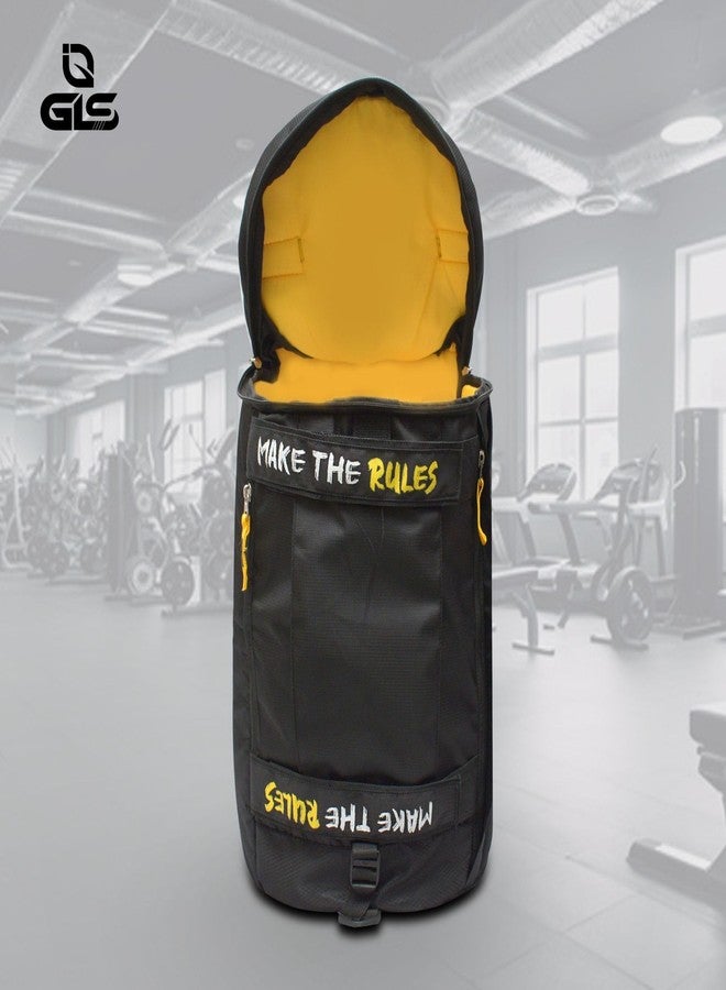 GLS Rebel Polyester Duffle Bag for Men & Women/Gym Bags with Adjustable Shoulder Strap/Fitness Bag with One Front Pocket and Shoe Pocket (Color -Black) - Image 4