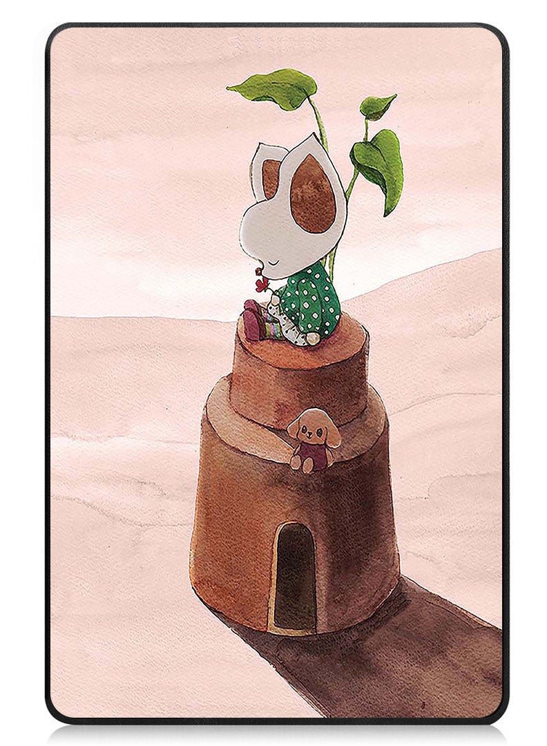 Theodor Protective Flip Case For Samsung Galaxy Tab A9 With Trifold Stand Auto Wake Sleep Shockproof Cover Sand Castle Cartoon - Image 1