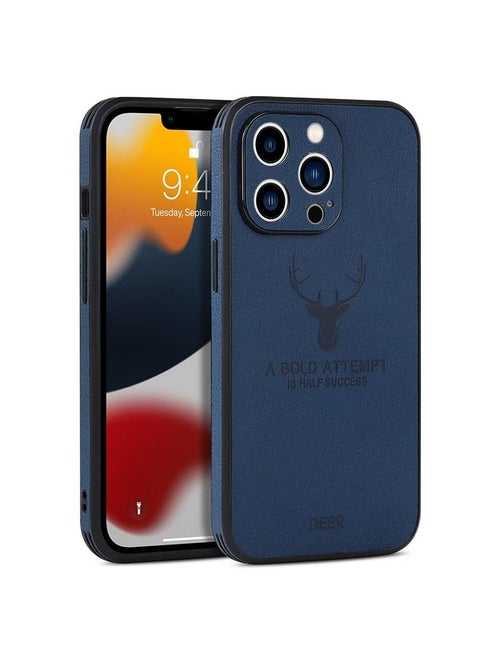 علبة قذيفة ناعمة من جلود أوتير لـ iPhone 13 Pro Max Blue
