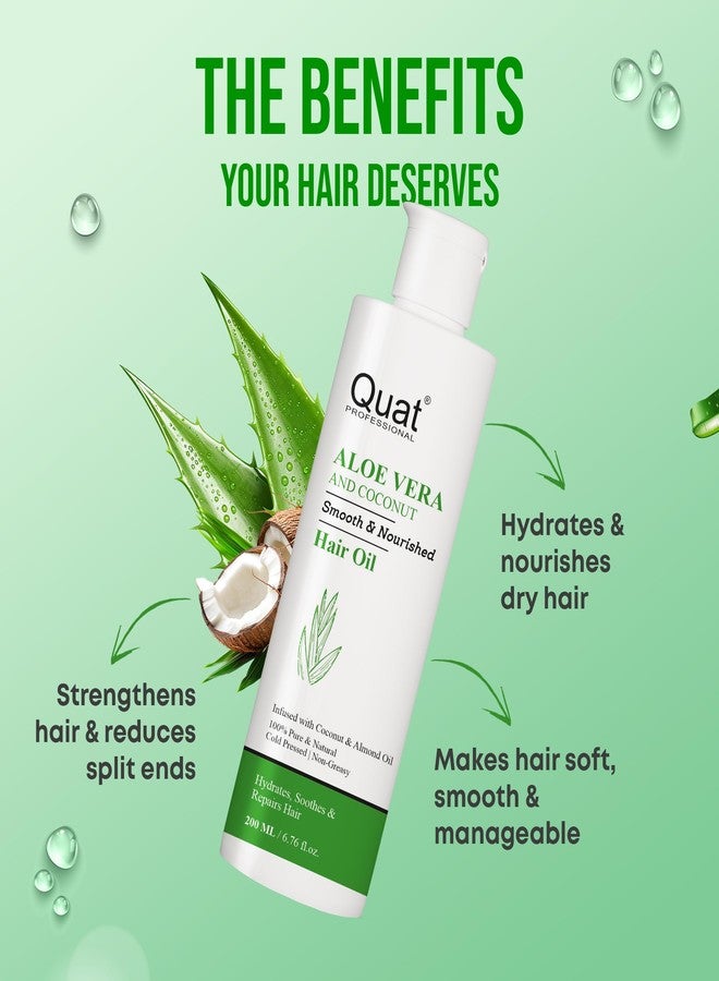 كوات زيت كوات لنمو الشعر بخلاصة الصبار وجوز الهند، يرطب ويلطف ويصلح الشعر، زيت للشعر (200 مل) - Image 4