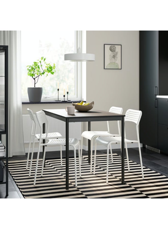 Selecto Hub Modern White Dining Chair, Stackable Kitchen Chair with Powder-Coated Steel Frame & Ventilated Polypropylene Seat, Lightweight Plastic Dining Chair for Home, Dining Room, Kitchen, Office, Balcony, 110 kg Capacity - Image 3