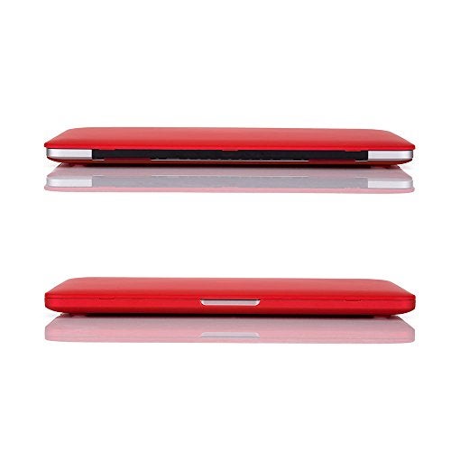 RUBAN Case Compatible with MacBook Pro 13 inch 2015 2014 2013 2012 (A1502 & A1425 Models), Plastic Hard Shell Case & Keyboard Cover for Old Version MacBook Pro Retina 13 Inch, Red - Image 4