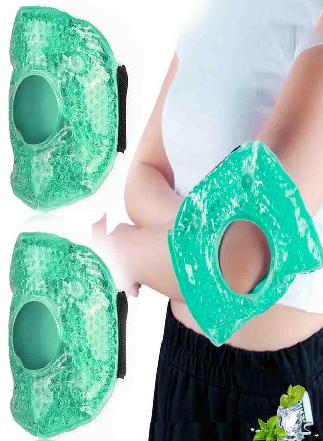 Couleurs Cooling Knee Brace Adjustable, Ice Pack for Knee Injuries, Reusable Hot Cold Therapy Wrap for Joint Pain Arthritis Meniscus Tear, Sprains & Swelling, 2 Packs (Green) - Image 1