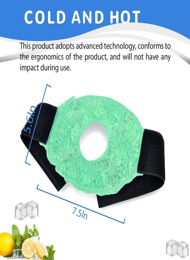 Couleurs Cooling Knee Brace Adjustable, Ice Pack for Knee Injuries, Reusable Hot Cold Therapy Wrap for Joint Pain Arthritis Meniscus Tear, Sprains & Swelling, 2 Packs (Green) - Image 3