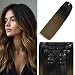 WindTouch Clip in Hair Extensions Real Human Hair #1BT4 Ombre Natural Black to Medium Brown Hair Extensions Clip Ins 20inch 120g 7Pcs Human Hair Clip in Extensions - Image 2