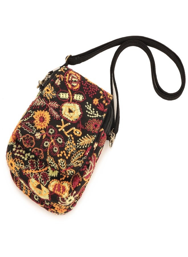 SILKAREA Embroidered Cute Mini Crossbody Bag for Women Small Handbags Wristlet Wallet Bag Cell-phone Pouch Coin Purse, Embroidered Yellow, One_Size, Boho Embroidery Small Purse Crossbody for Women - Image 5
