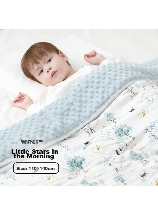 Cutelife Comforting Bean Quilt, Velvet Blanket, Silkworm Pupa Protein Cotton, Baby Coverlet, Autumn And Winter Seasonal Quilt, Dian Dian Chen Xing - Image 5