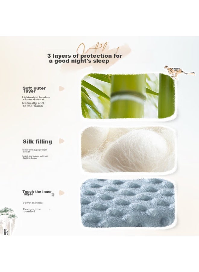 Cutelife Comforting Bean Quilt, Velvet Blanket, Silkworm Pupa Protein Cotton, Baby Coverlet, Autumn And Winter Seasonal Quilt, Dian Dian Chen Xing - Image 3
