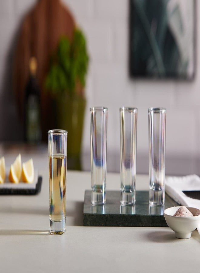 باركرافت أكواب باركرافت الفاخرة الطويلة ذات اللون اللؤلؤي المتلألئ | طقم من 4 أكواب | أكواب سعة 60 مل للتيكيلا والفودكا للحفلات والهدايا | أكواب قصيرة أنيقة من ثين كيتشن - Image 2